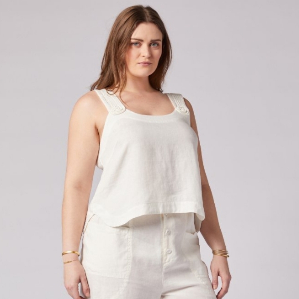 JOIE Linen Paisley Sleeveless Top‎